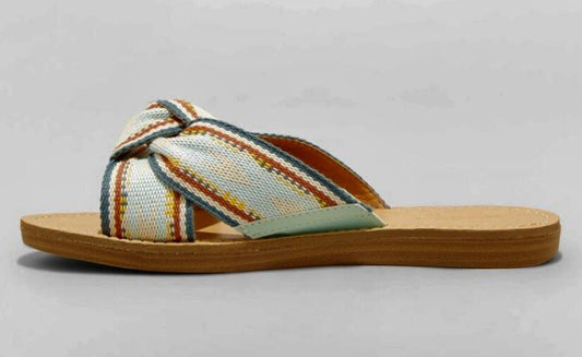 Women's Melody Knotted Slide Sandals Teal - Universal Thread - Size 7