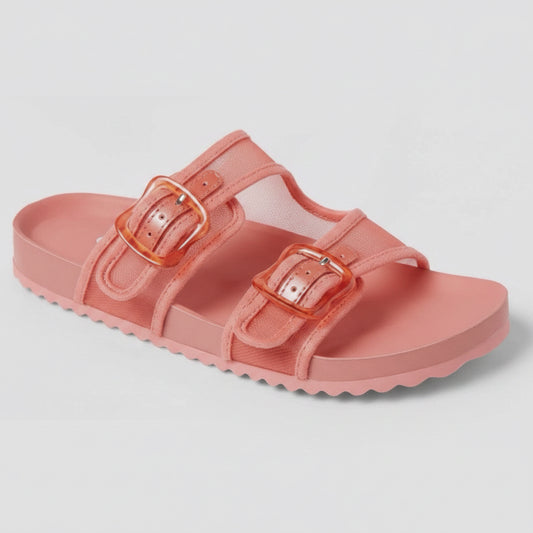 Kids' Kaia Mesh Footbed Sandals Coral Red - Cat & Jack - CHOOSE SIZE