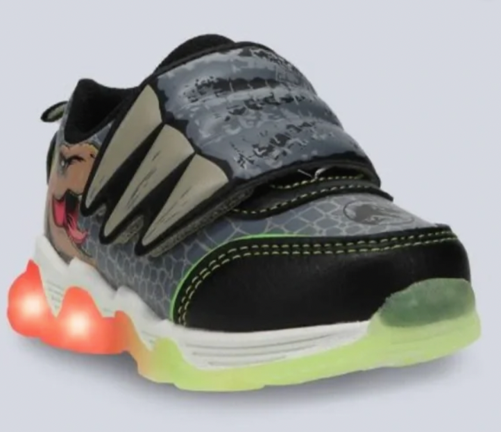 Jurassic World Park Boys Toddler Athletic Light-up Green Sneakers - Size 10