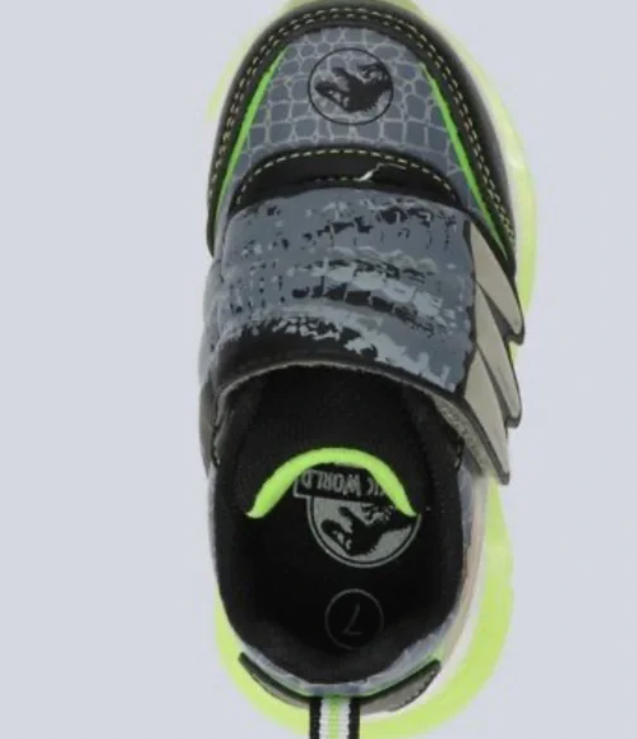 Jurassic World Park Boys Toddler Athletic Light-up Green Sneakers - Size 10