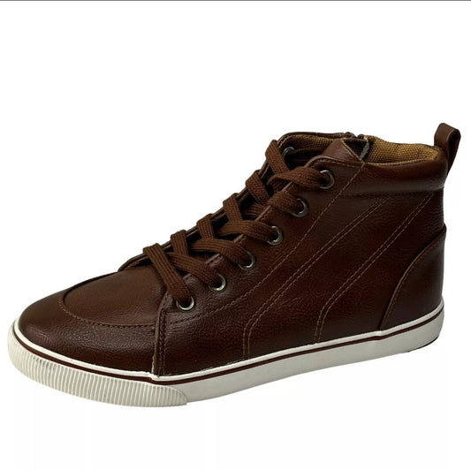 Boys' Florian Lace-Up Zipper Sneakers Brown - Cat & Jack - Size 1