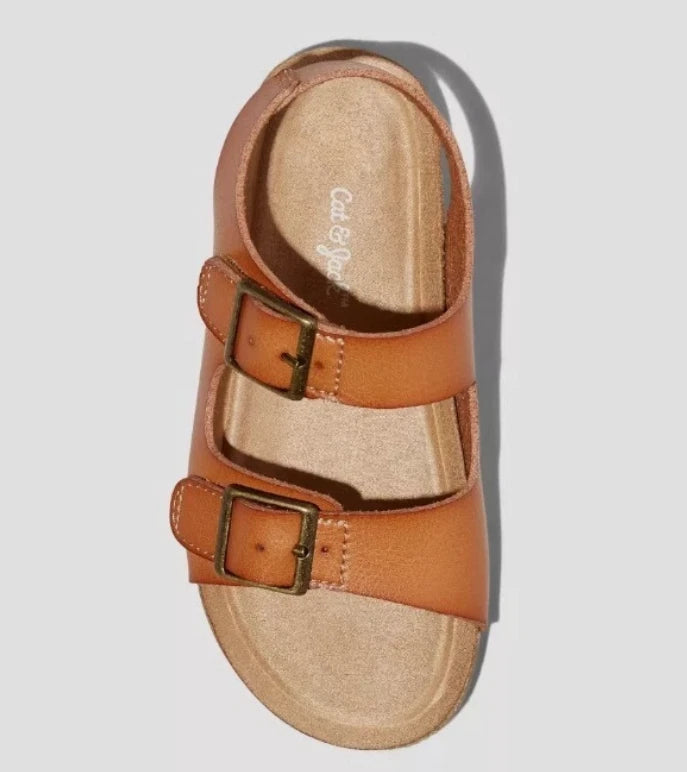 Cat & Jack Toddler Reagan Footbed Toddler Sandals - Cognac CHOOSE SIZE