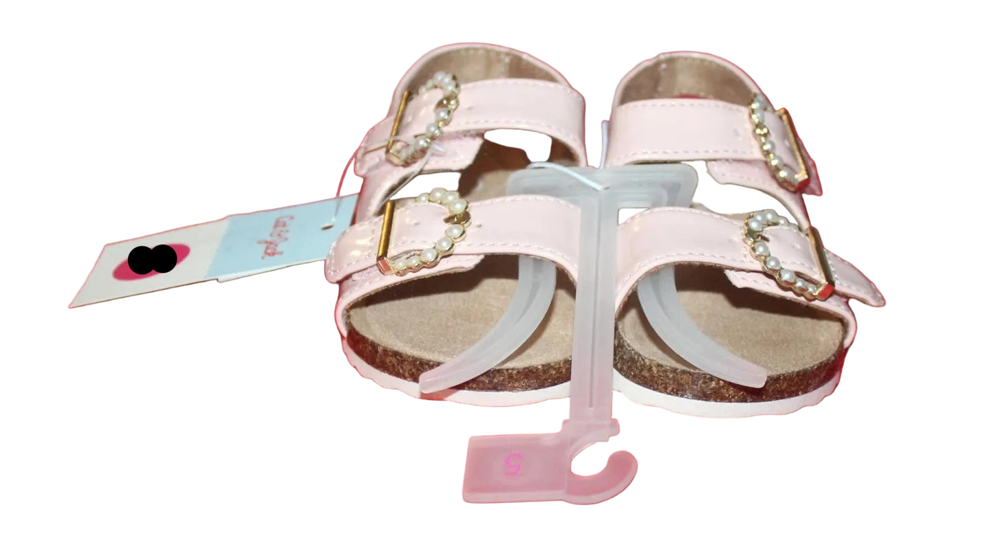 Toddler Reagan Footbed Sandals Pink - Cat & Jack - CHOOSE SIZE