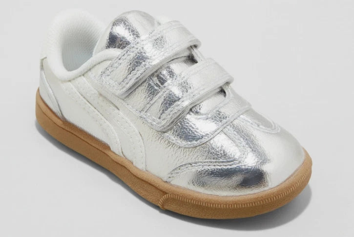 Cat & Jack Toddler Dakota Retro Court Sneakers Silver - CHOOSE SIZE