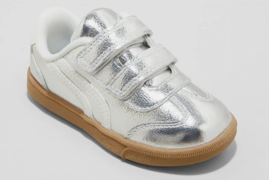 Cat & Jack Toddler Dakota Retro Court Sneakers Silver - CHOOSE SIZE