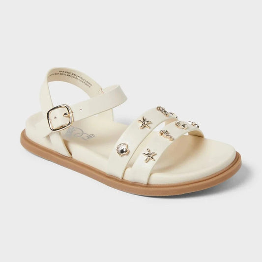 Kids' Ellis Nautical Sandals Ivory - art class - CHOOSE SIZE