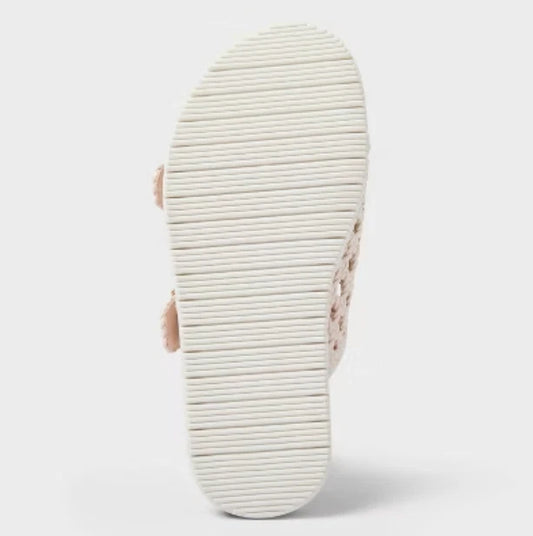 Kids' Brooklyn Crochet Footbed Sandals Blush - Cat & Jack - CHOOSE SIZE