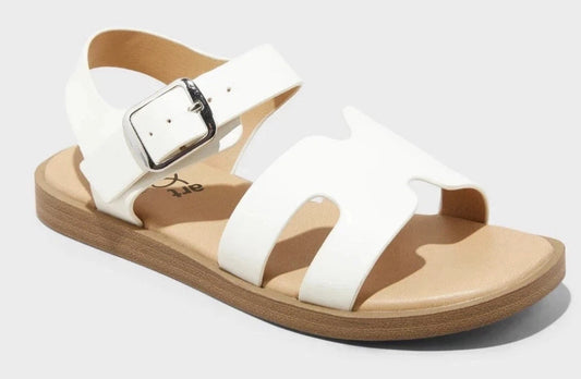 Art Class Kids Mari Ankle Strap Sandals Girls White - CHOOSE SIZE