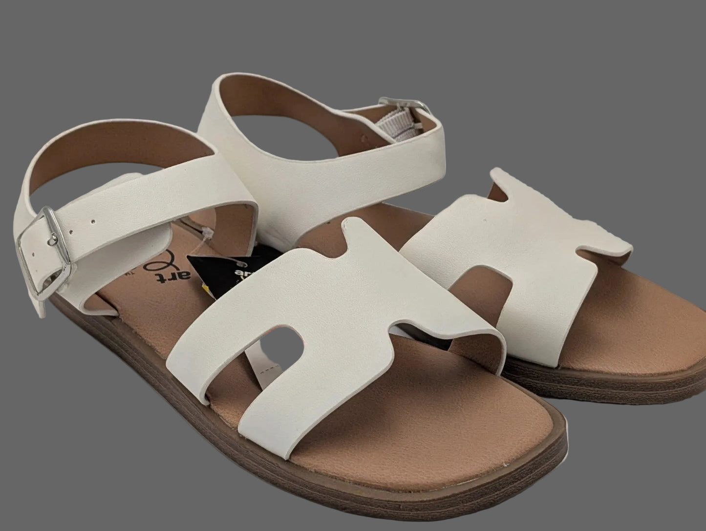 Art Class Kids Mari Ankle Strap Sandals Girls White - CHOOSE SIZE