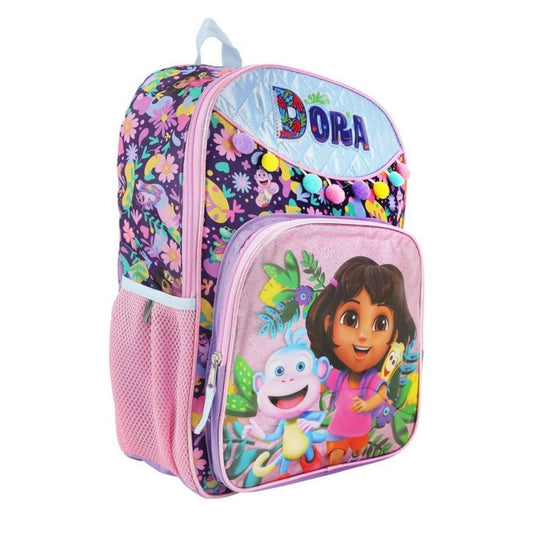 Dora Backpack Kids Boots Map Purple Explorer Nickelodeon 16"
