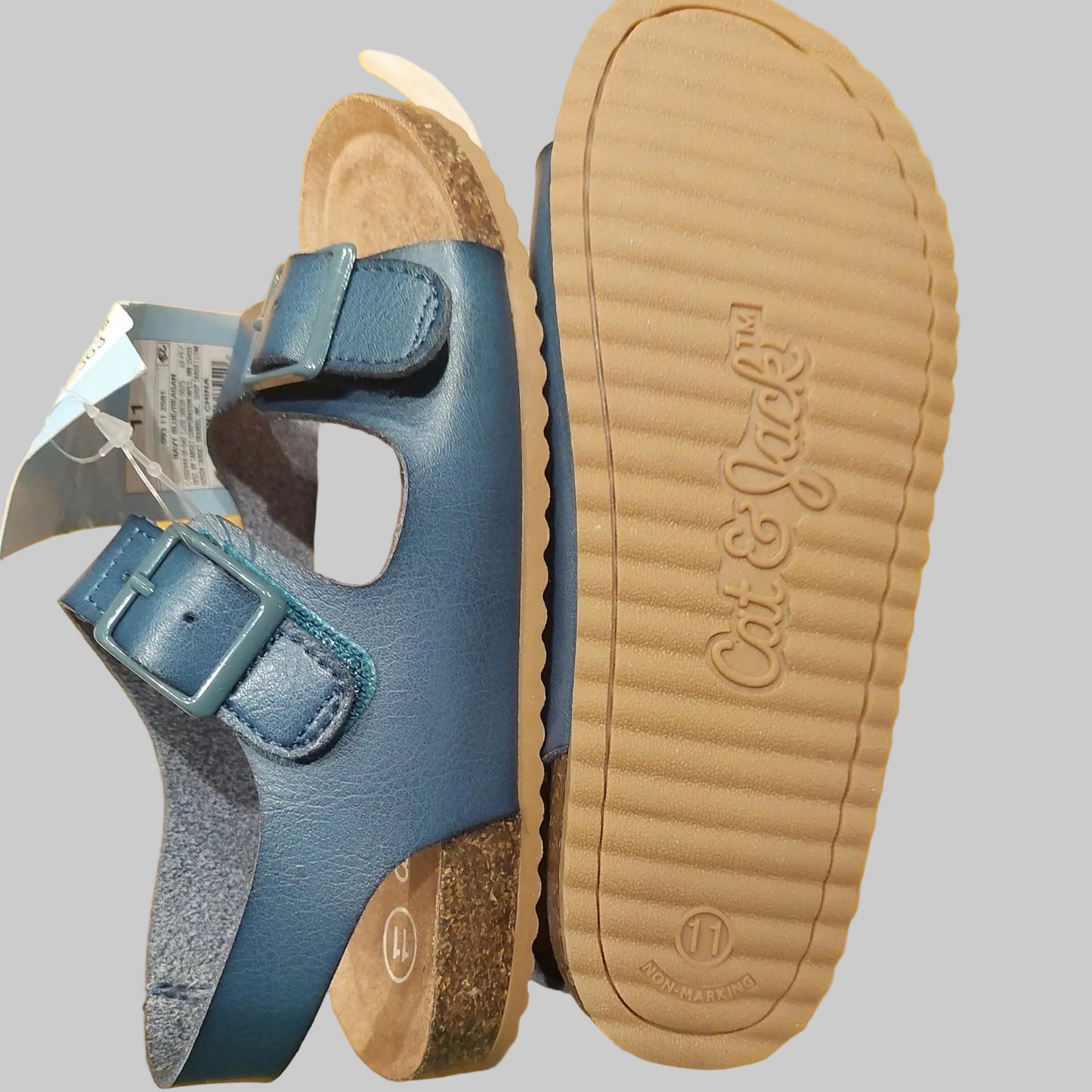 Toddler Reagan Footbed Sandals Navy Blue - Cat & Jack - CHOOSE SIZE