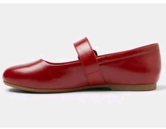 Kids' Kaira Buckle Ballet Flats Red - art class - CHOOSE SIZE