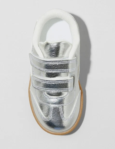 Cat & Jack Toddler Dakota Retro Court Sneakers Silver - CHOOSE SIZE