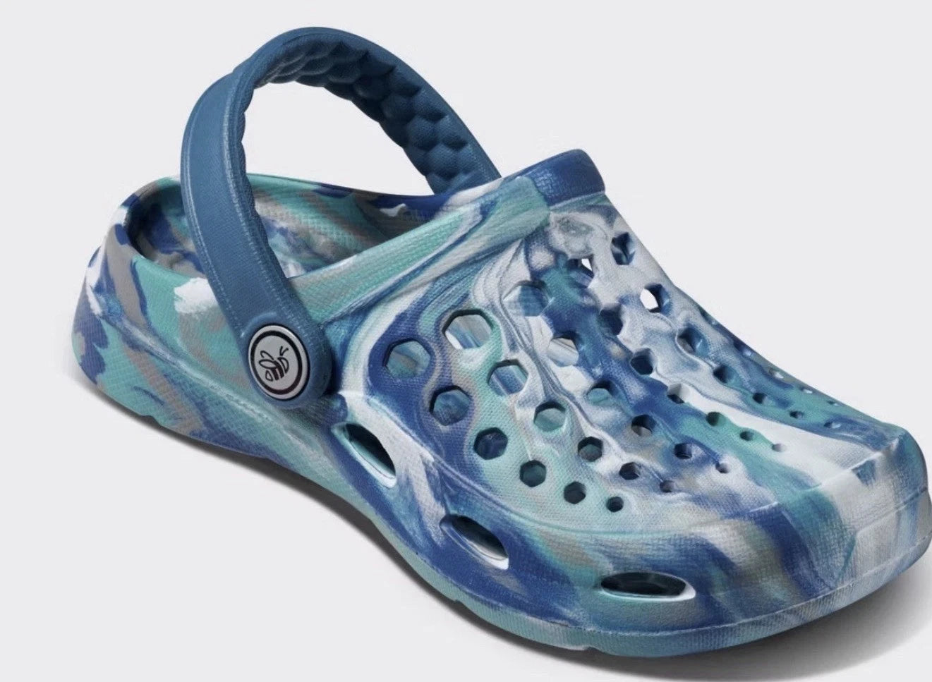 Joybees Toddler Harper Slip - On Clog Sandals - Marbled Rapids Blue - CHOOSE SIZE