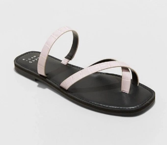 A New Day Women's Felicity Square Toe Cross Strap Sandals - Size 10