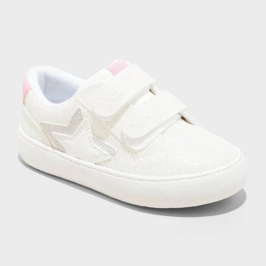 Toddler Sora Glitter Sneakers White - Cat & Jack - CHOOSE SIZE