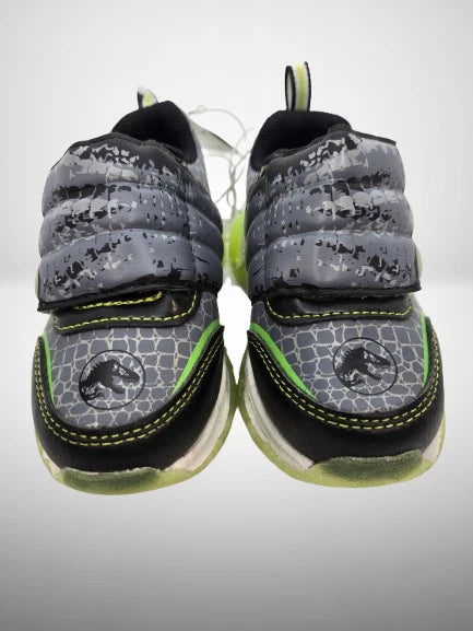 Jurassic World Park Boys Toddler Athletic Light-up Green Sneakers - Size 10
