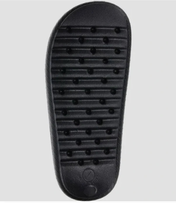 Joe Boxer Kids' Smiley Face Slides Black - CHOOSE SIZE