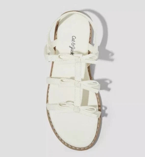 Kids' Aria Bow Sandals Ivory - Cat & Jack - CHOOSE SIZE