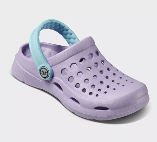 Joybees Kids' Dylan Slip-On Clogs - Sky Blue/Lilac Purp-CHOOSE SIZE
