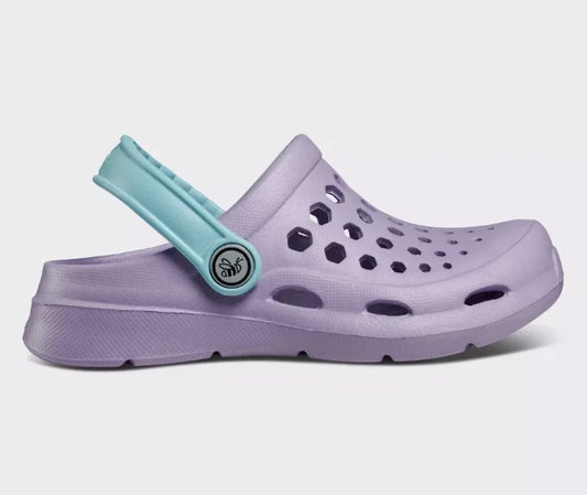Joybees Kids' Dylan Slip-On Clogs - Sky Blue/Lilac Purp-CHOOSE SIZE