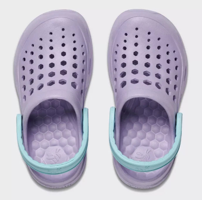 Joybees Kids' Dylan Slip-On Clogs - Sky Blue/Lilac Purp-CHOOSE SIZE