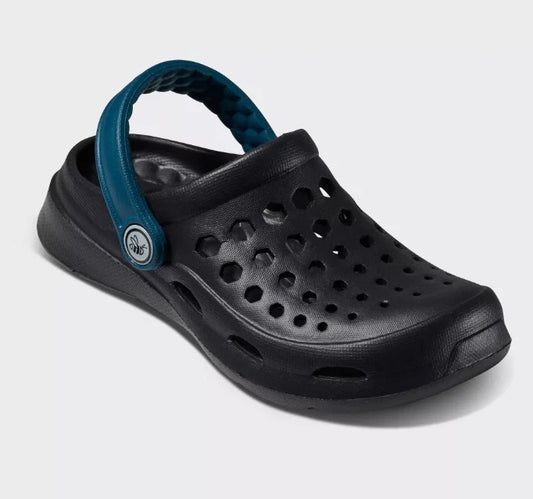 Joybees Kids' Dylan Harper Slip - On Clog Sandals - Black/Cascade - CHOOSE SIZE