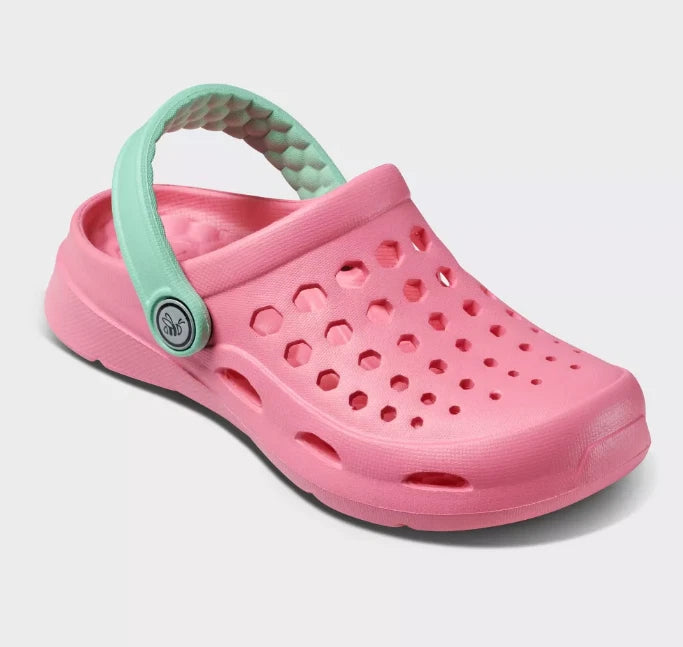 Joybees Toddler Harper Slip-On Clogs Pink/Mint Green - CHOOSE SIZE