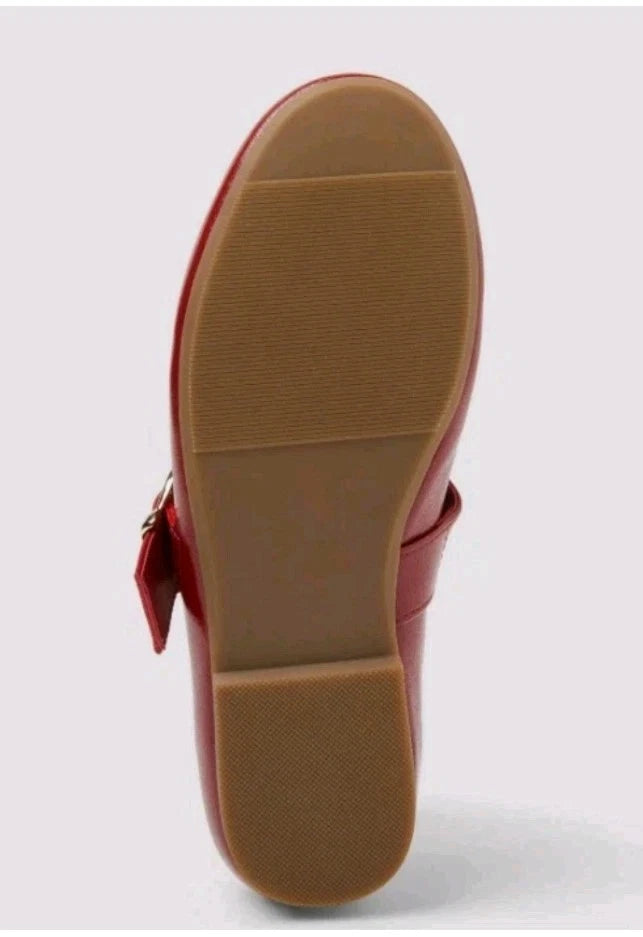 Kids' Kaira Buckle Ballet Flats Red - art class - CHOOSE SIZE