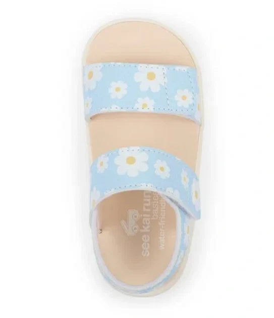 See Kai Run Basics Toddler Jaylen Sandals Blue Daisies - CHOOSE SIZE
