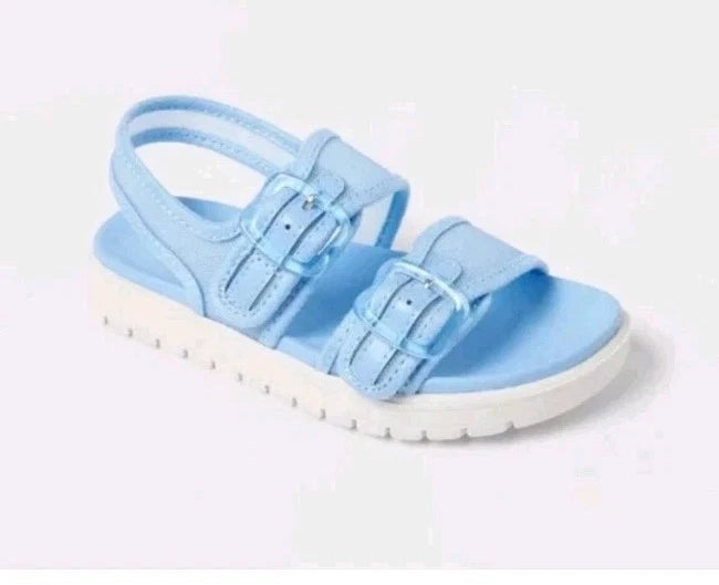 Toddler Riley Mesh Footbed Sandals Light Blue - Cat & Jack - CHOOSE SIZE
