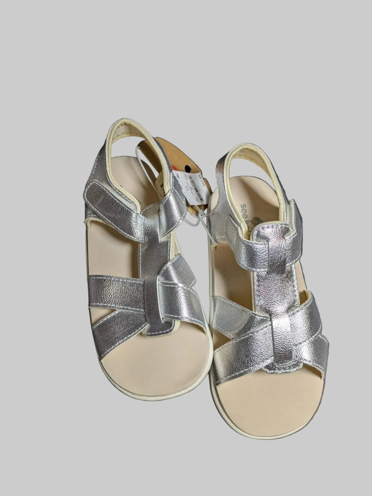 See Kai Run Basics Toddler Shayna Sandals Silver - CHOOSE SIZE