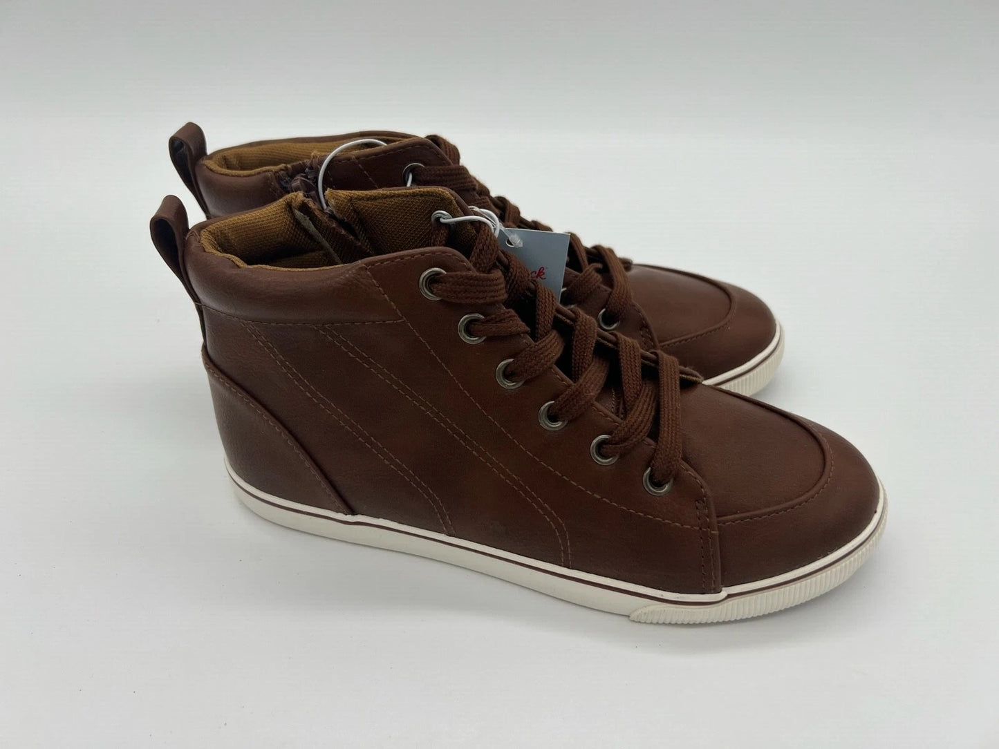 Boys' Florian Lace-Up Zipper Sneakers Brown - Cat & Jack - Size 1