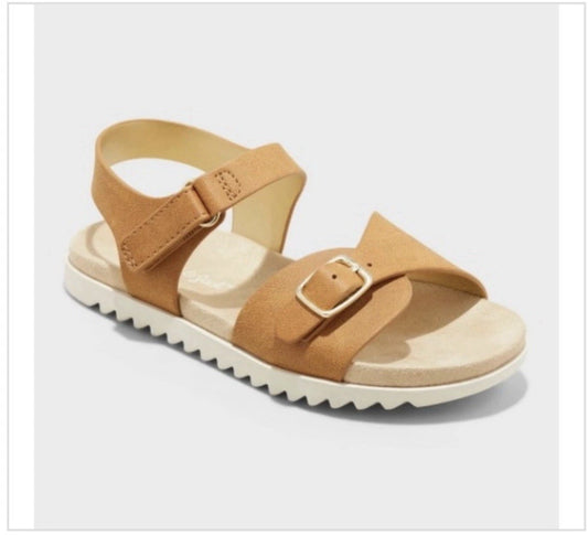 Cat & Jack Toddler Girls Shaelyn Footbed Sandals Cognac - CHOOSE SIZE