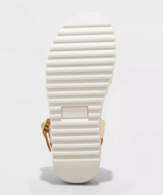 Kids' Lindsey Platform Espadrille Sandals White - art class - CHOOSE SIZE