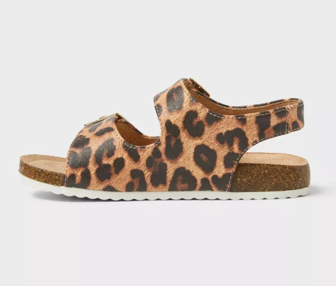 Toddler Reagan Footbed Sandals Brown Leopard Print - Cat & Jack - CHOOSE SIZE
