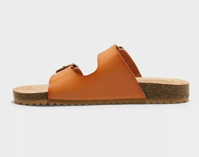 Kids' Drew Footbed Sandals Cognac - Cat & Jack - CHOOSE SIZE