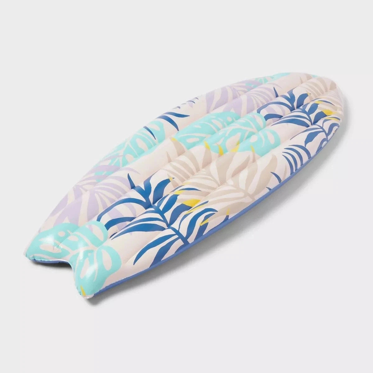Sun Squad Inflatable Surf board Pool Float Tropical Palm Leaf 5 FT Long Ages 9+