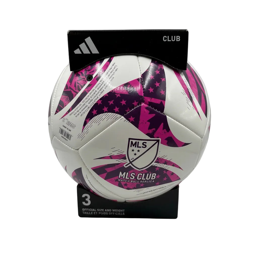Adidas MLS Size 3 Club Sports Soccer Ball - Berry Purple: TPU Shell, Butyl Bladder
