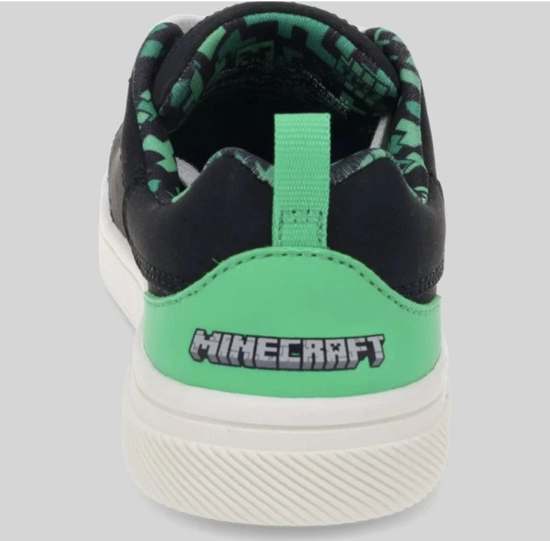 Kids' Minecraft Court Shoes Black - CHOOSE SIZE