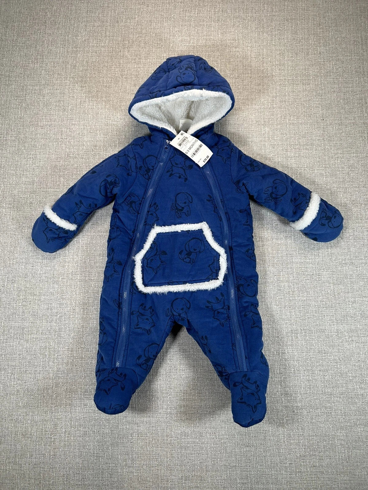 First Impressions Blue Outerwear Hoodie Long Sleeve Classic Winter