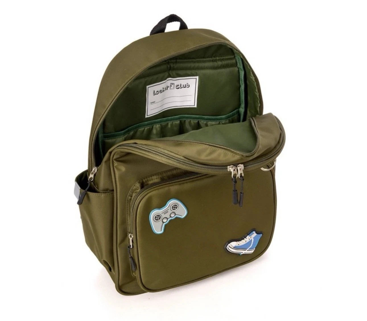 Locker Club Kids' 16L Nylon Backpack with Headphone Pencil Pouch - CHOOSE COLOR