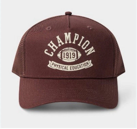 Champion 1919 Physical Education Maroon Mesh Trucker Hat Adjustable