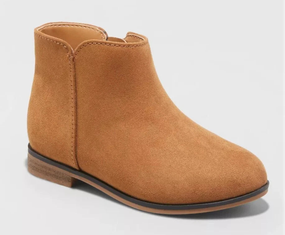 Toddler Girls' Penelope Slip-On Zipper Booties Cognac - Cat & Jack - SIZE 6