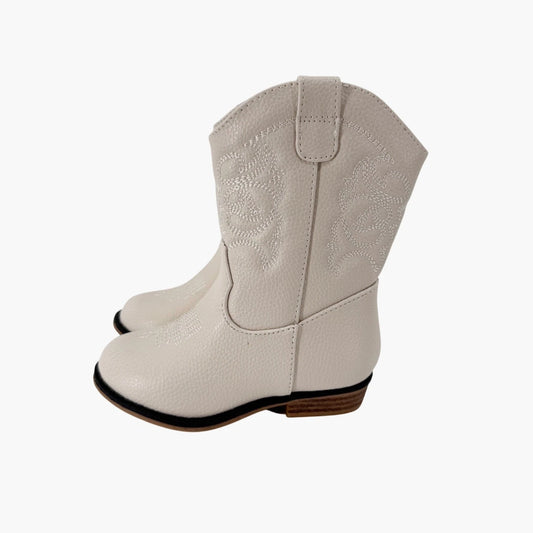 Toddler Memphis Zipper Western Boots Ivory - Cat & Jack - CHOOSE SIZE