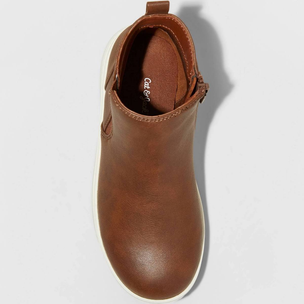 Cat & Jack Boys' Abram Side Zip Casual Sneakers Brown - CHOOSE SIZE