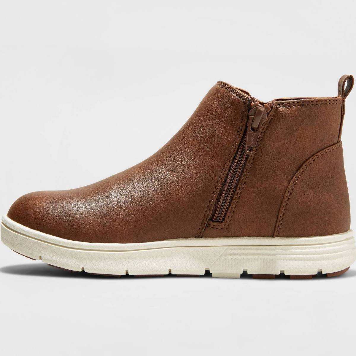 Cat & Jack Boys' Abram Side Zip Casual Sneakers Brown - CHOOSE SIZE