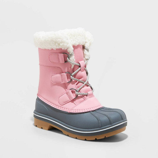 Cat & Jack Girls Faux Fur Kit Winter Boots - CHOOSE SIZE
