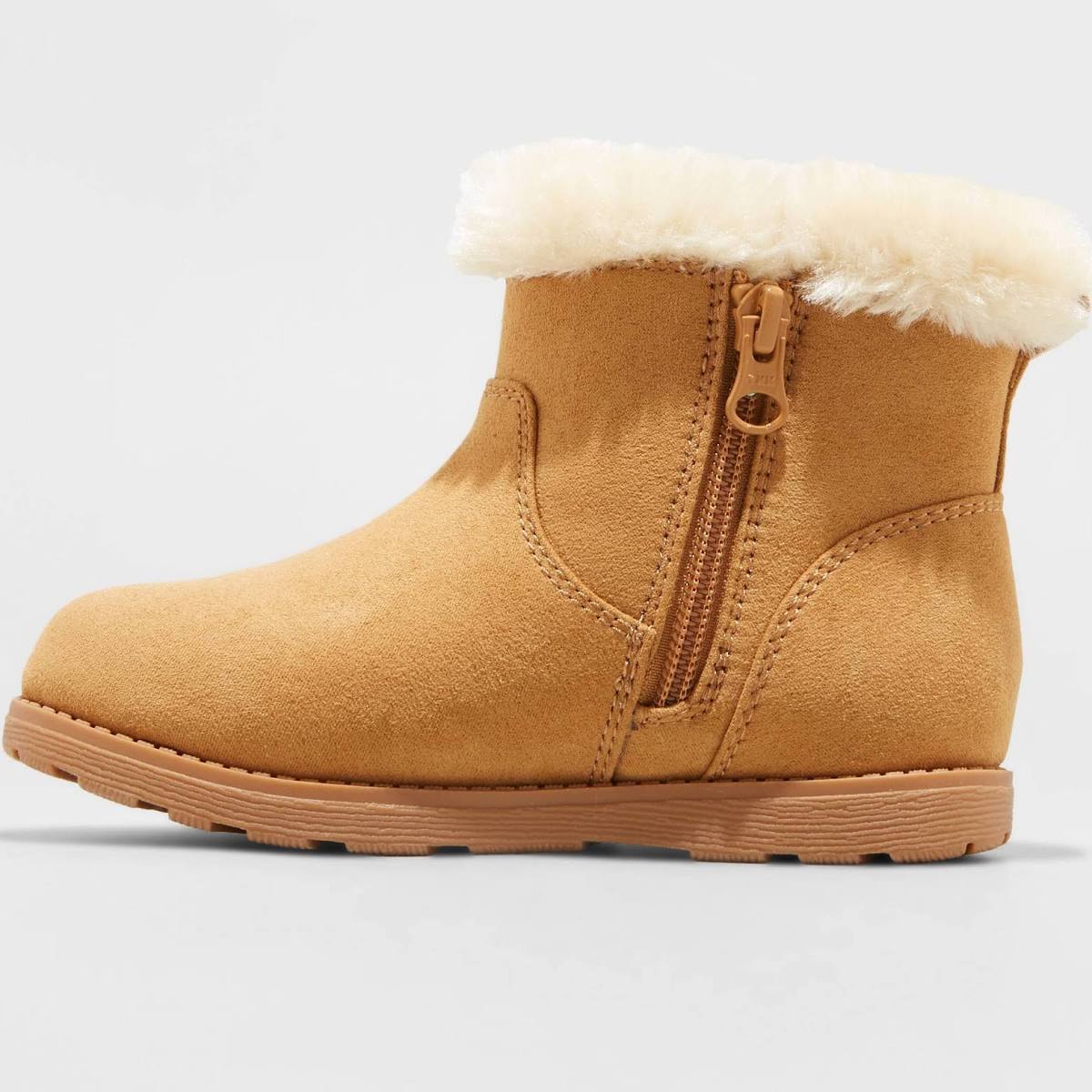 Cat & Jack Girl's Mila Shearling Winter Boots Cognac - CHOOSE SIZE