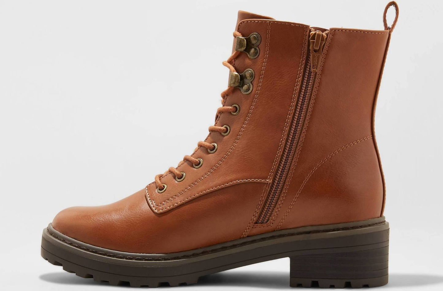 Universal Thread Women's Marta Ankle Combat Boots Cognac - CHOOSE SIZE